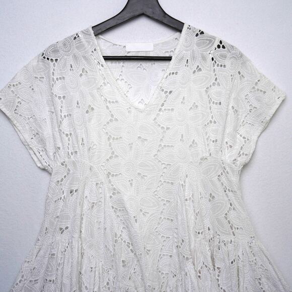Merlette Ballou Floral 100% Cotton Eyelet Minidress XXS - Picture 8 of 13